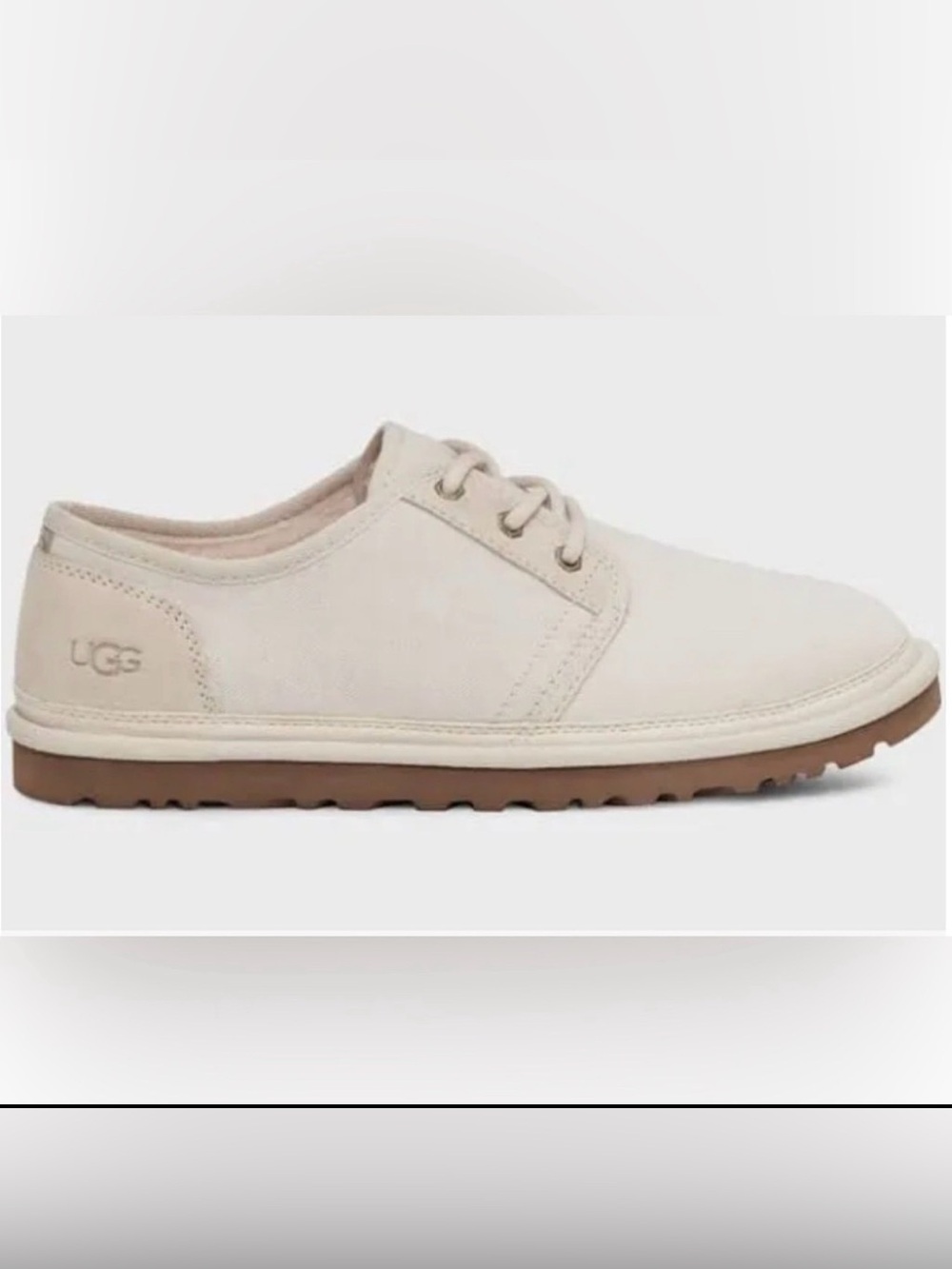 UGG Men’s Neumel Low Canvas Plush Lined Lace Up Shoes Size 8 NWOB